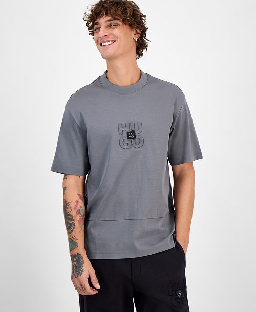 alfani HUGO by Hugo Boss Men's Debostac Relaxed-Fit Logo Graphic T-Shirt Men's Fashion & Accessories