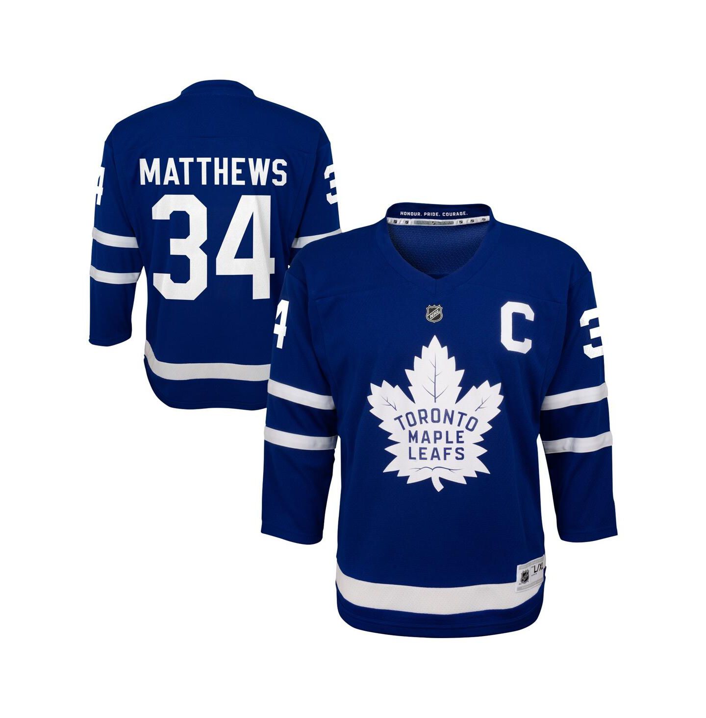 Детский топ Outerstuff Auston Matthews Blue Toronto Maple Leaf's Replica Player Jersey — фото 1