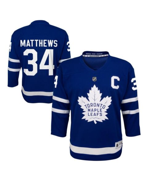 Топ Outerstuff Auston Matthews Blue Toronto Maple Leaf's Replica Player Jersey для мальчиков