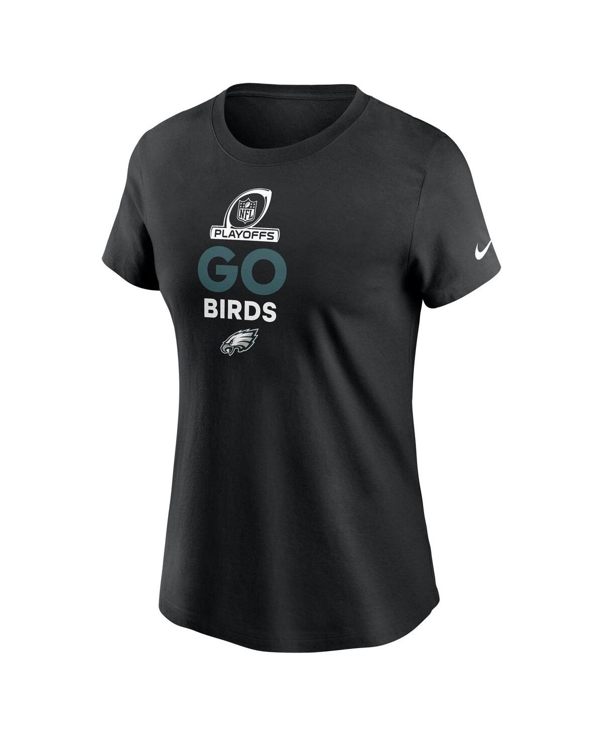 Nike Women's Black Philadelphia Eagles 2024 Nfl Playoffs T-shirt In Black