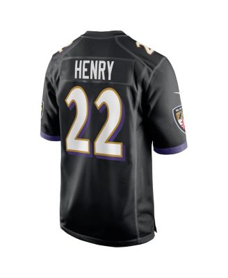 Men's Derrick Henry Black Baltimore Ravens Alternate Game Jersey