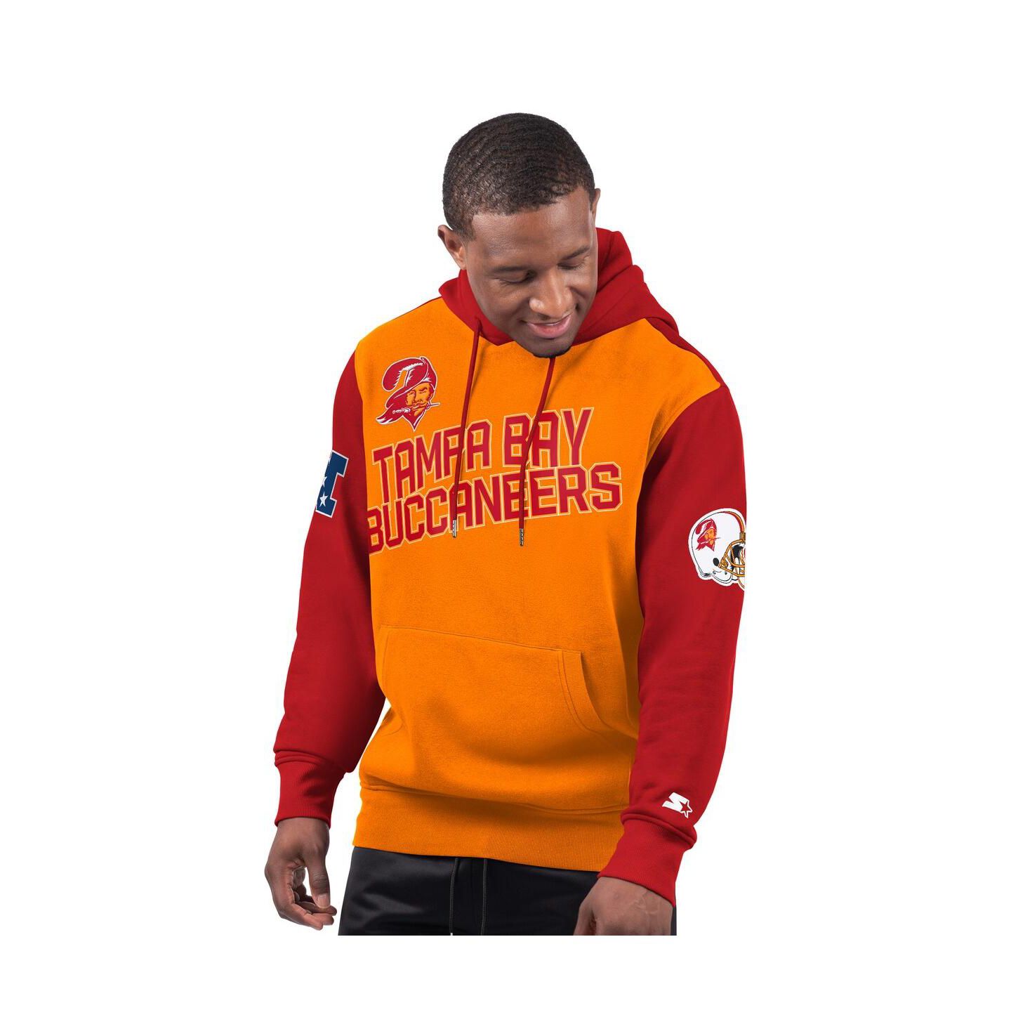 Мужское худи Starter Orange Tampa Bay Buccaneers Extreme Vintage Logo Pullover — фото 1