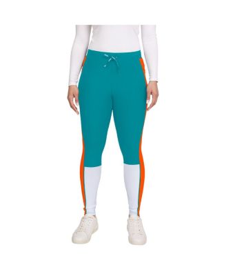 Women's Aqua/Orange Miami Dolphins Color-Block Leggings