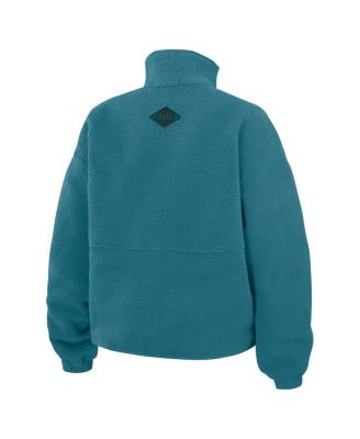 Women's Teal San Jose Sharks Polar Fleece Half-Zip Jacket