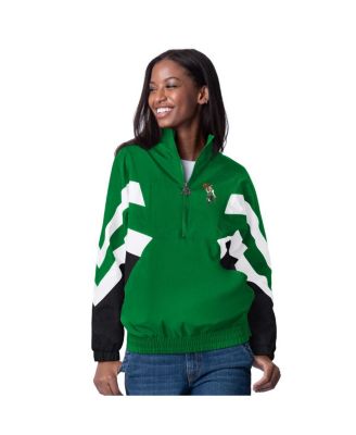 Starter - Women's Kelly Green Boston Celtics Renegade Oxford Half-Zip Jacket