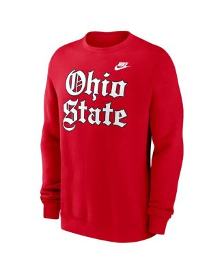 Men's Scarlet Ohio State Buckeyes Old English Fleece Sweatshirt