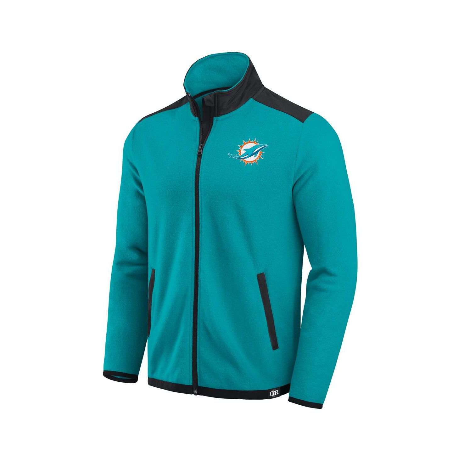 Мужская куртка Fanatics Aqua Miami Dolphins Color Block Polar Fleece Full-Zip — фото 3