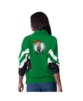 Women's Kelly Green Boston Celtics Renegade Oxford Half-Zip Jacket