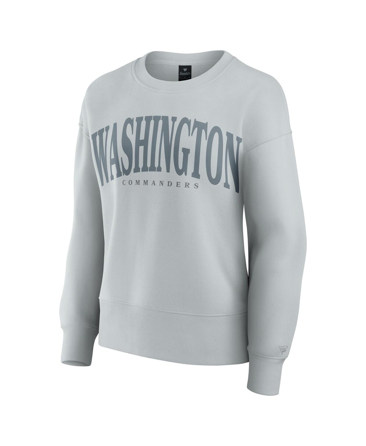 FANATICS WOMEN'S GRAY WASHINGTON COMMANDERS ELEMENTS PULLOVER SWEATSHIRT 