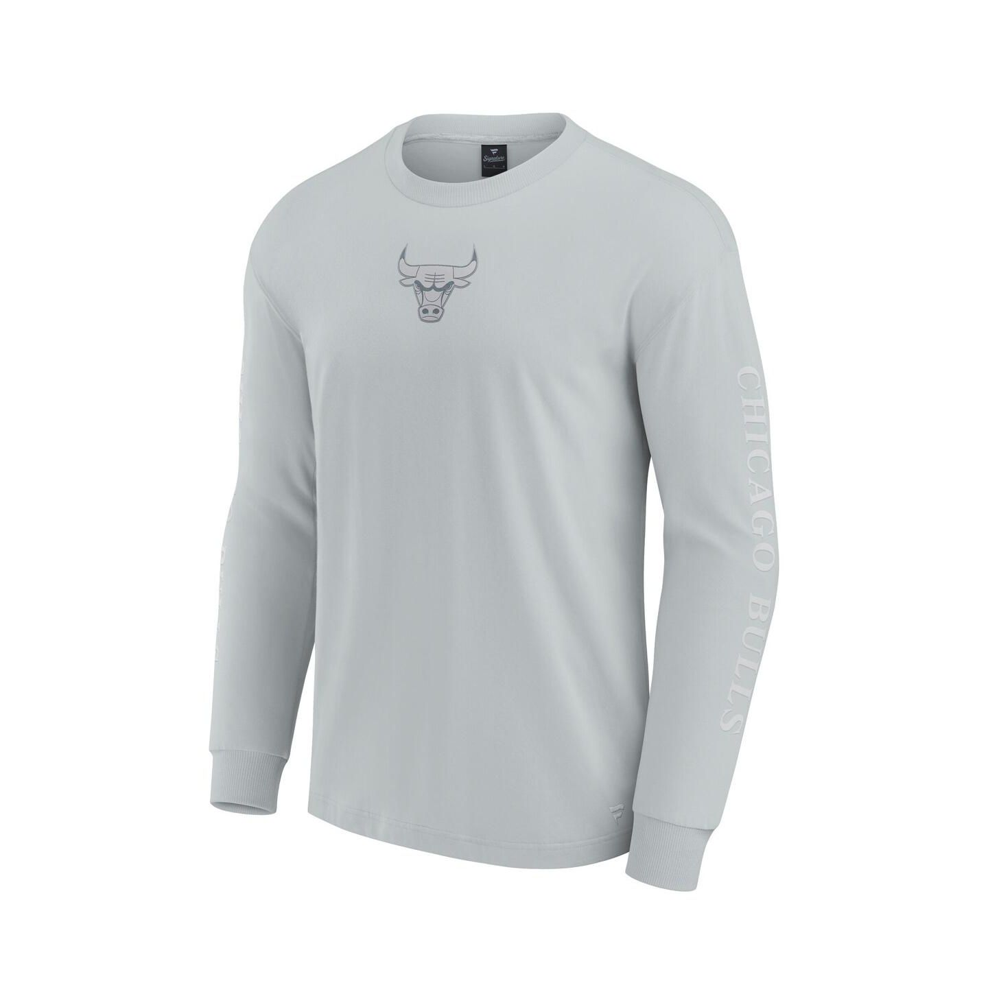 Мужская футболка Fanatics Gray Chicago Bulls Elements Strive Long Sleeve — фото 2