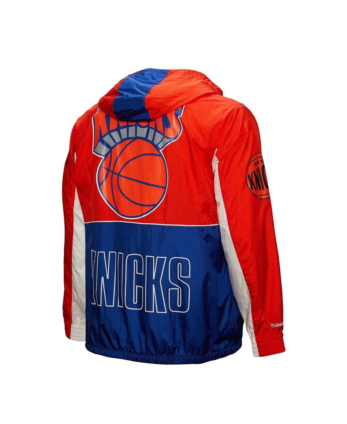 Mitchell & Ness Men's Blue New York Knicks Hardwood Classics Big Shot Premium Full-zip Windbreaker Jacket In Blue