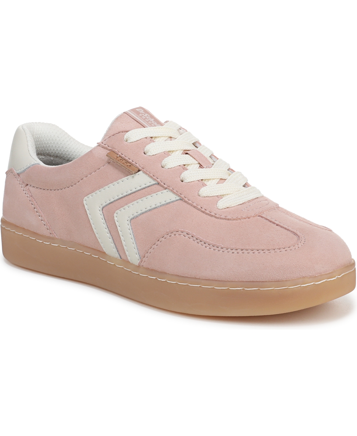 Dr. Scholl's Women's Rebel Sport Lace Up Sneakers In Blush,off White Suede,leather