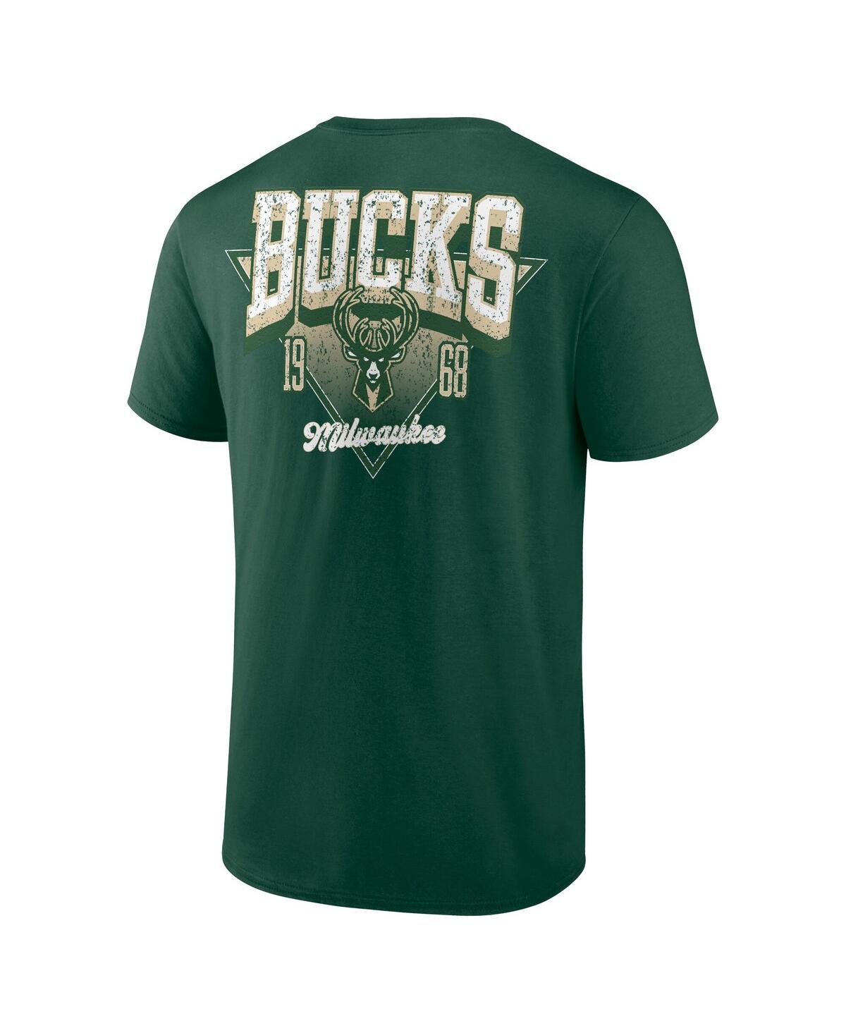 Logo Athletic Men's Hunter Green Milwaukee Bucks Never Over T-shirt In Hunter Green