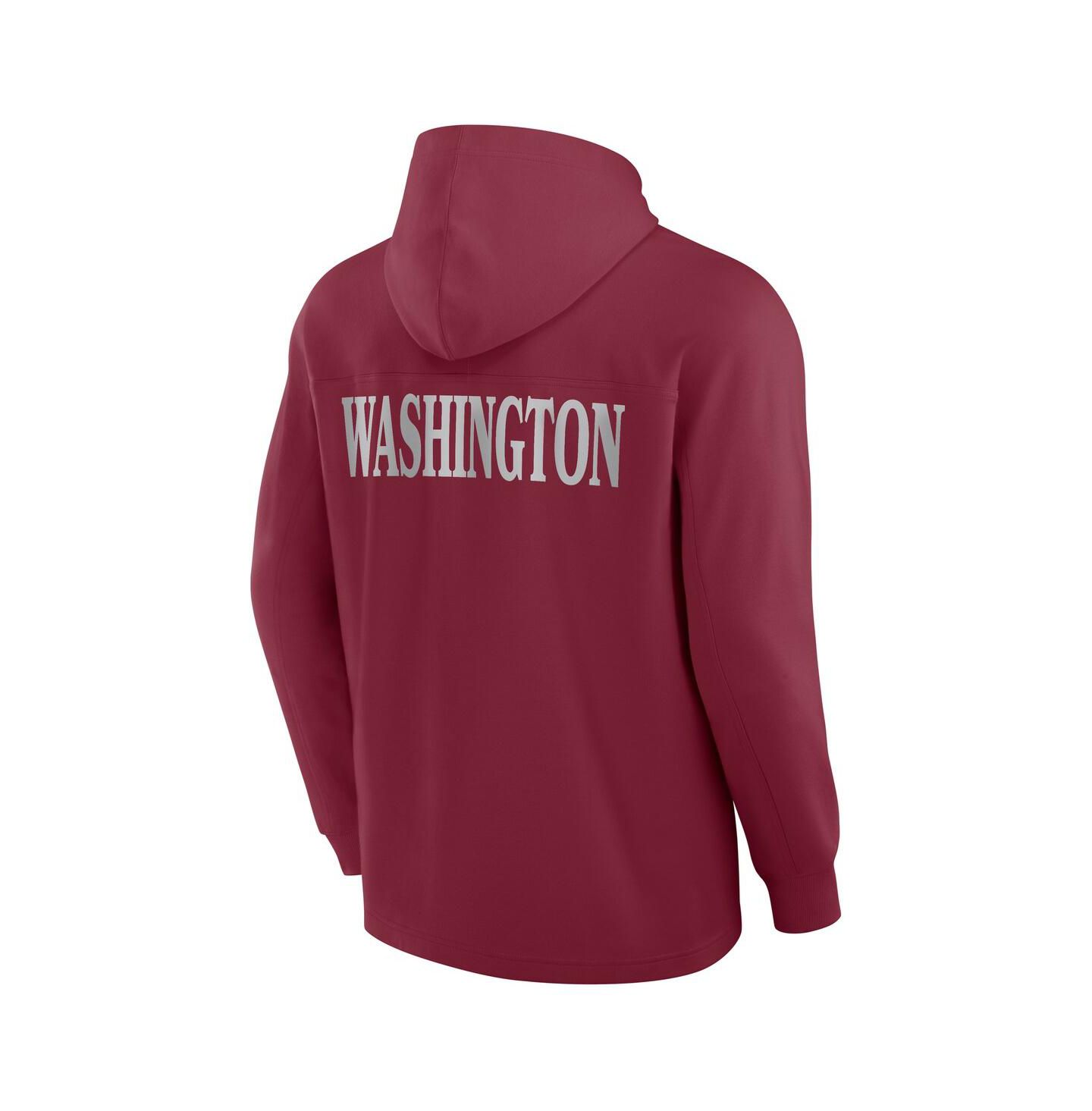 Мужское худи Fanatics Burgundy Washington Commanders Elements Blaze Tri-Blend Long Sleeve T-Shirt — фото 3