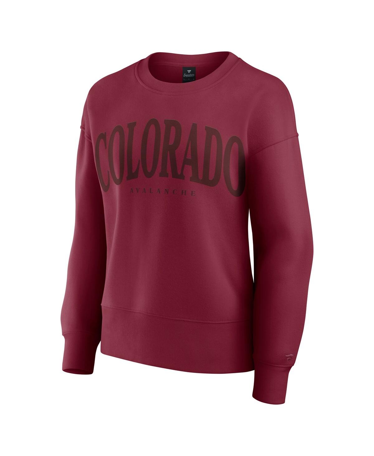 FANATICS WOMEN'S BURGUNDY COLORADO AVALANCHE ELEMENTS FLOW PULLOVER SWEATSHIRT 