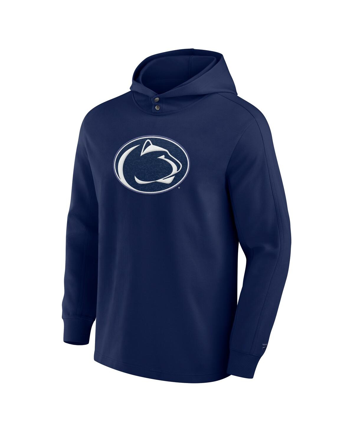 Fanatics Men's Navy Penn State Nittany Lions Blaze Tri-blend Pullover Hoodie In Navy