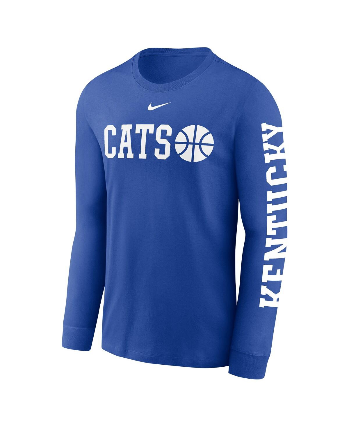 Nike Men's Royal Kentucky Wildcats Basketball Icon Two-Hit Long Sleeve T-Shirt
