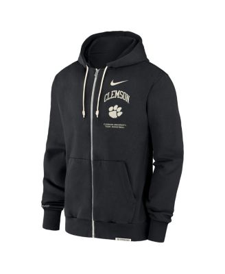 Men's Black Clemson Tigers On-Court Performance Full-Zip Hoodie