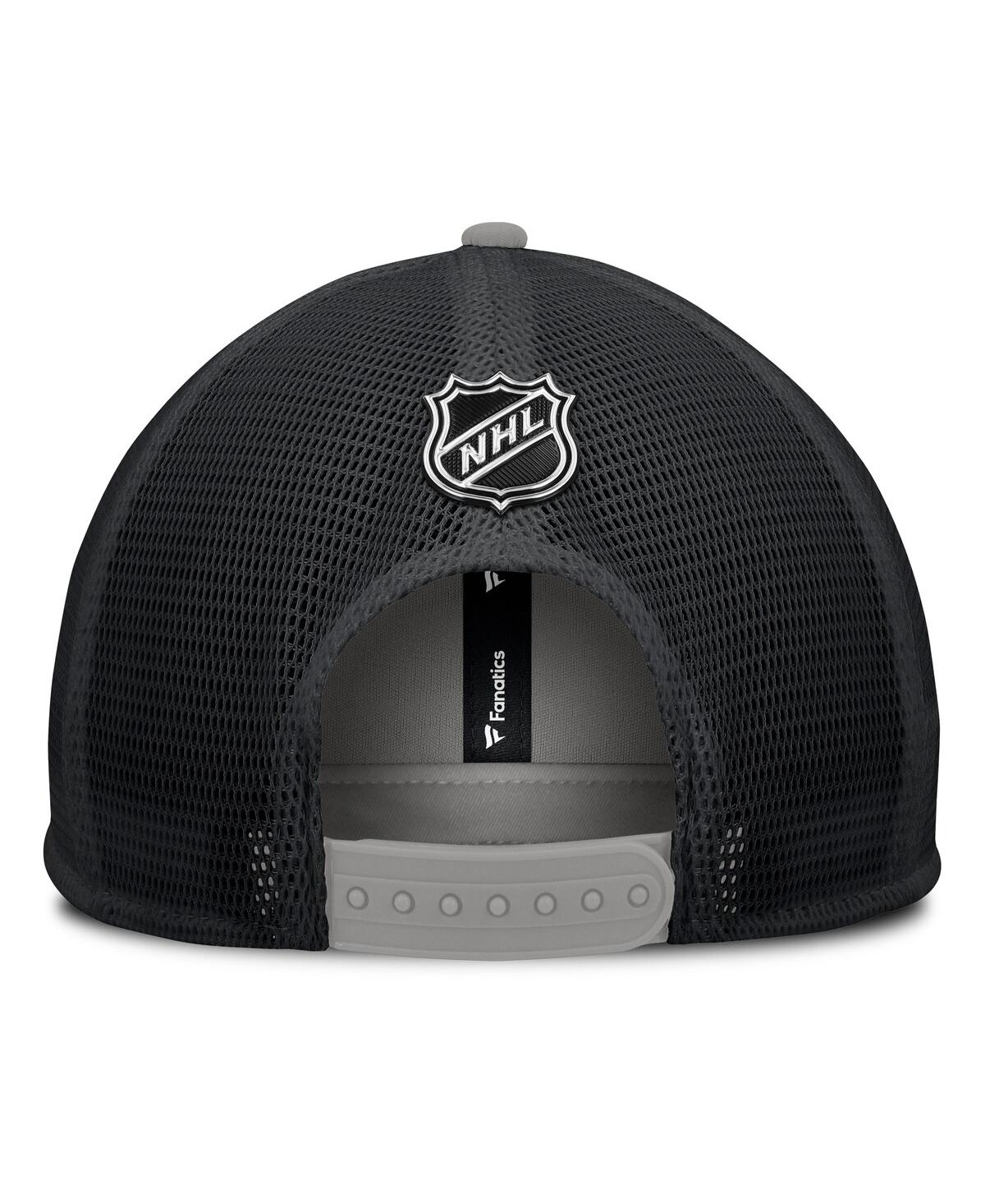 Fanatics Men's Black/silver Los Angeles Kings Authentic Pro Hometown Rink Foam Trucker Snapback Hat In Black,silver