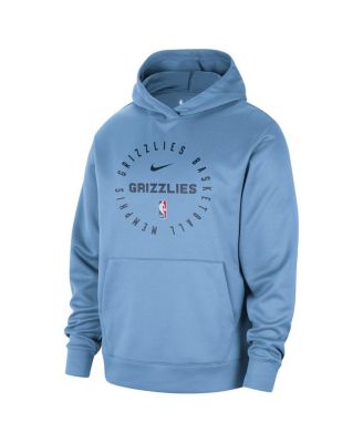 Men's Light Blue Memphis Grizzlies 2024/25 Spotlight On-Court Practice Performance Pullover Hoodie
