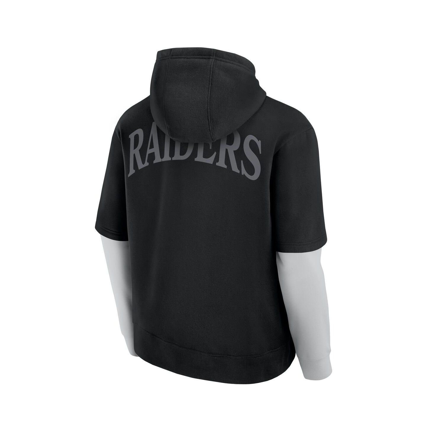 Женское худи Fanatics and Black Las Vegas Raiders Sleek Elements Pullover — фото 3