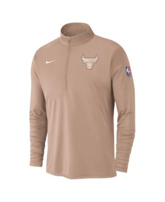 Men's Tan Chicago Bulls 2024/25 City Edition Authentic Coaches Performance Half-Zip Top