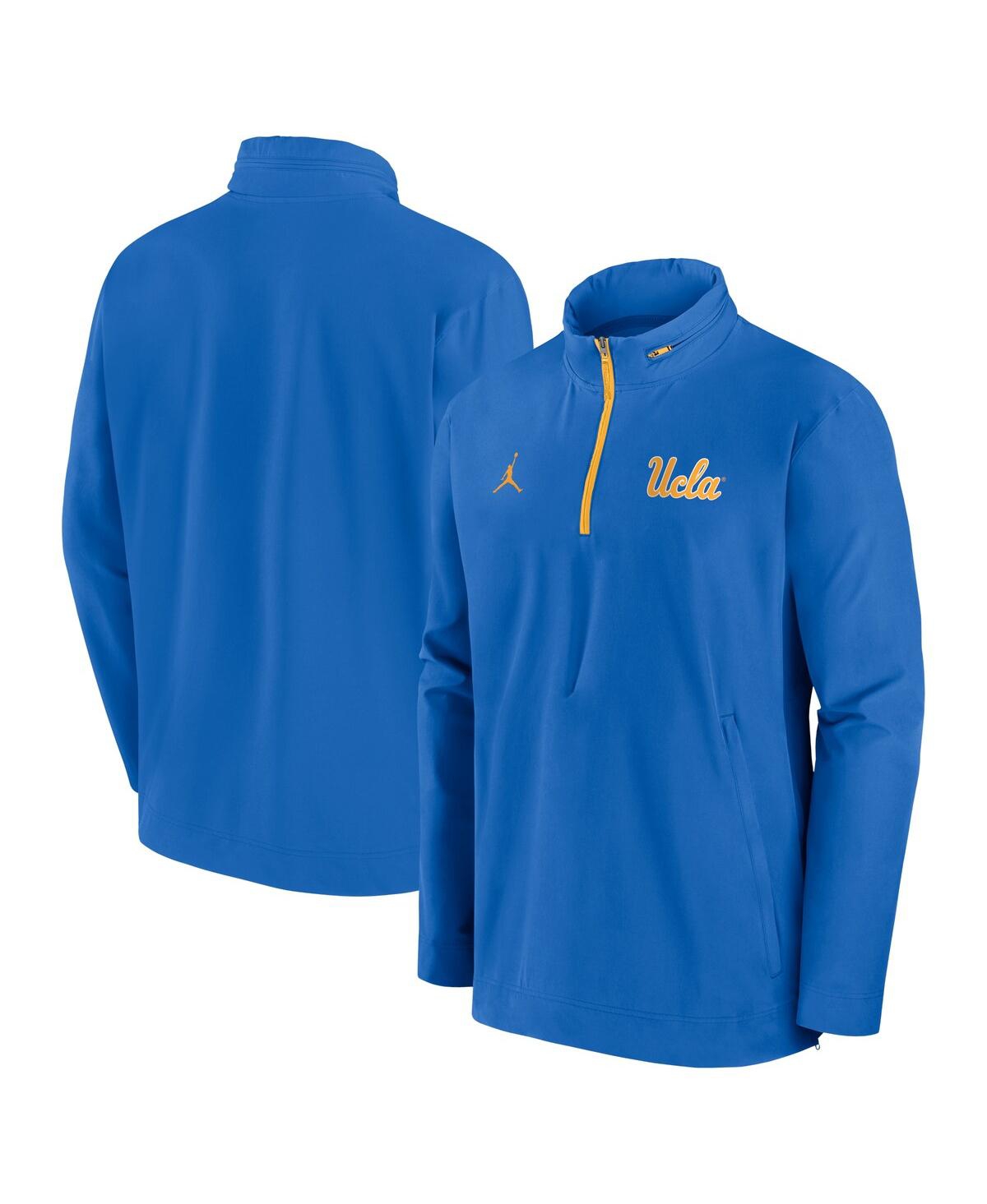 JORDAN MEN'S BLUE UCLA BRUINS SIDELINE COACHES QUARTER-ZIP JACKET 