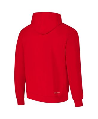 Men's Red Chicago Bulls Courtside Standard Issue Premium Performance Pullover Hoodie