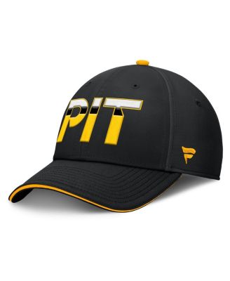 Fanatics - Men's Black/Gold Pittsburgh Penguins Authentic Pro Rink Team Code Flex Hat
