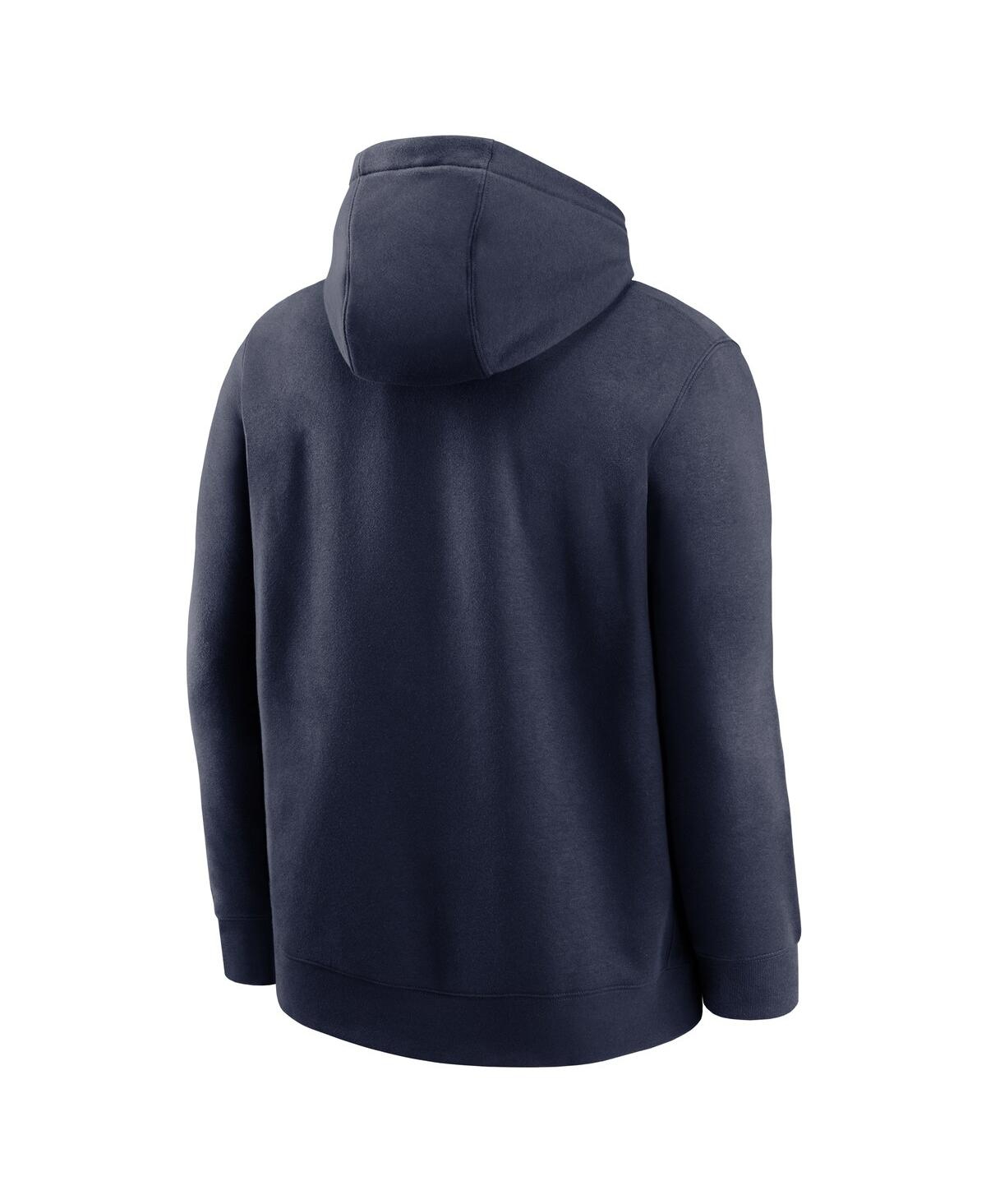JORDAN MEN'S NAVY MICHIGAN WOLVERINES PRIMETIME DYNAMIC MASCOT CLUB FLEECE PULLOVER HOODIE 