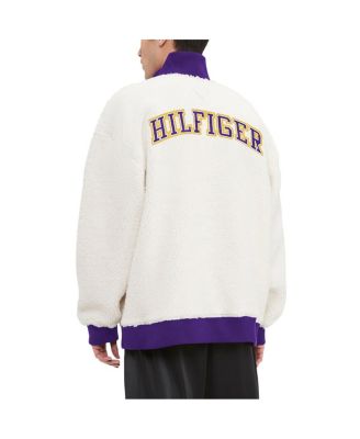 Men's Cream Minnesota Vikings Jordan Sherpa Quarter-Zip Sweatshirt