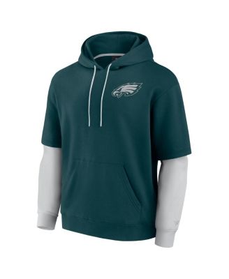 Men's and Women's Green Philadelphia Eagles Sleek Elements Pullover Hoodie