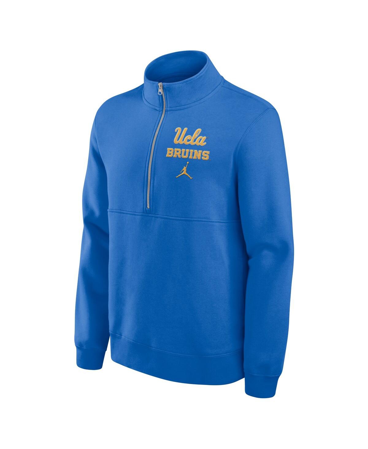 JORDAN MEN'S BLUE UCLA BRUINS PRIMETIME CLUB HALF-ZIP SWEATSHIRT 