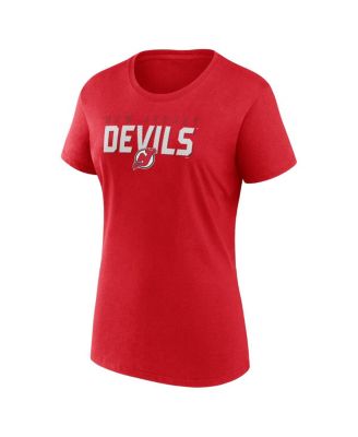 Women's Red New Jersey Devils Launch Scoop Neck T-Shirt