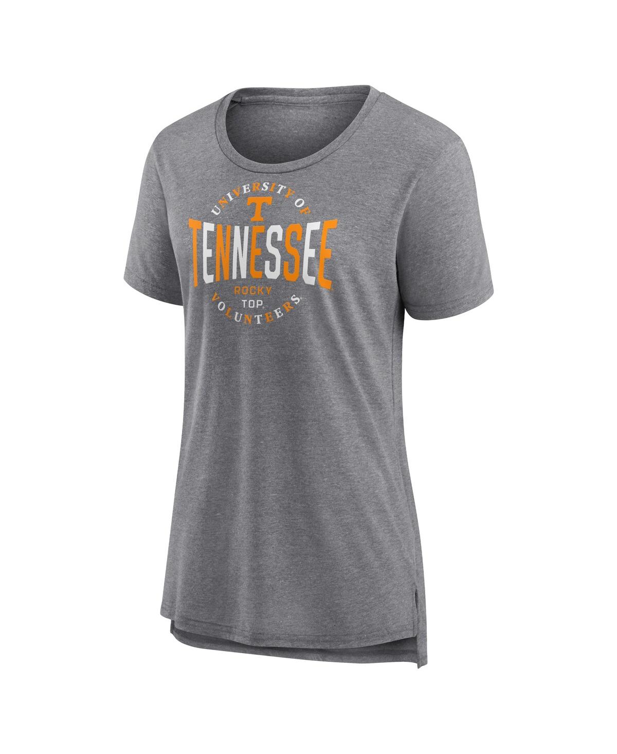 Fanatics Women's Gray Tennessee Volunteers True Classics Break It Down Tri-blend T-shirt In Gray