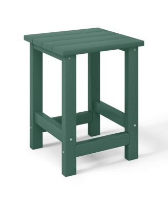 Kids 3-Piece Outdoor HDPE Adirondack Chairs With Square Side Table Set