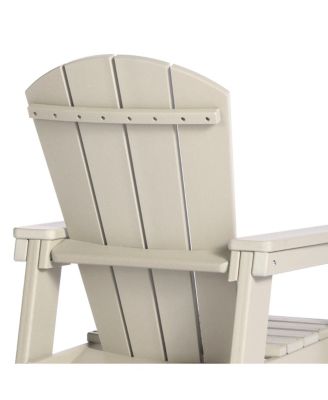 Kids 3-Piece Outdoor HDPE Adirondack Chairs With Square Side Table Set