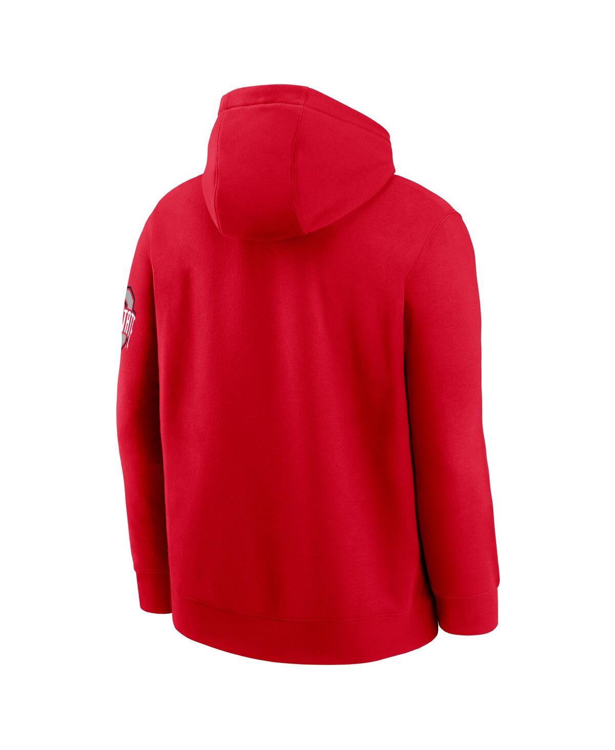 Nike Ohio State Buckeyes Club Basketball Icon  Men's College Pullover Hoodie In Scarlet