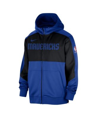 Men's Blue Dallas Mavericks Authentic On-Court Showtime Performance Full-Zip Hoodie