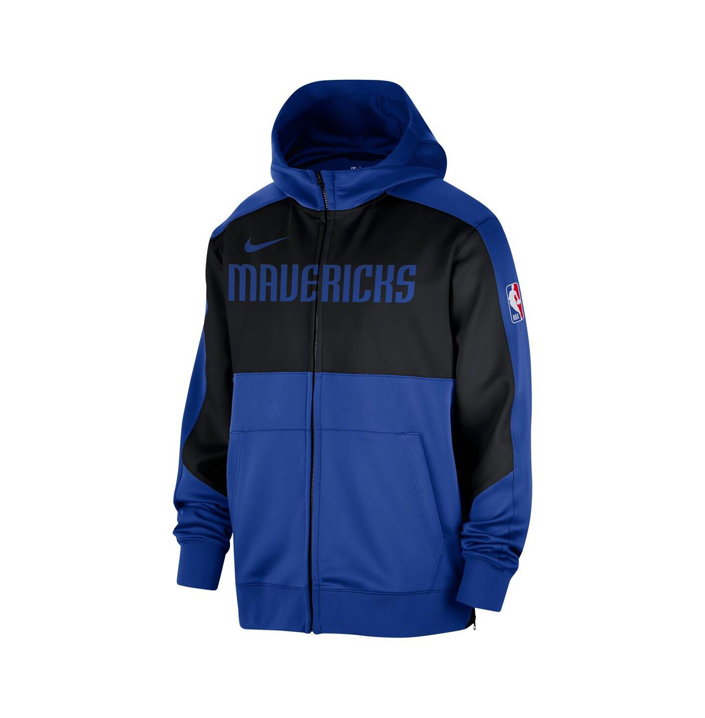 Мужское худи Nike Blue Dallas Mavericks Authentic On-Court Showtime Performance Full-Zip — фото 2