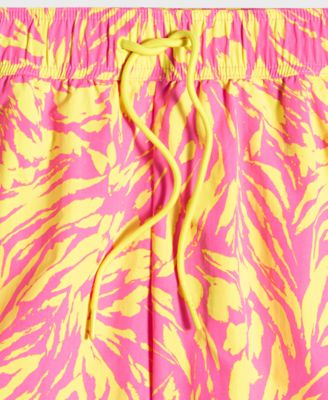 Men's Tiger Skin Regular-Fit Printed Swim Trunks, Exclusively at Macy's 