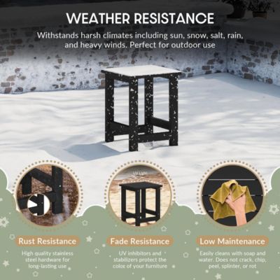 Kids Outdoor Patio Furniture HDPE Adirondack Square Side Table