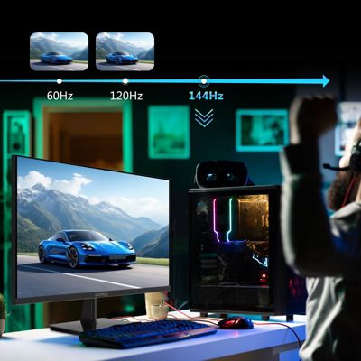 28" 4K 3840 x 2160 144Hz 1ms IPS Gaming Monitor, HDR10, HDMI 2.1, DP 1.4, FreeSync