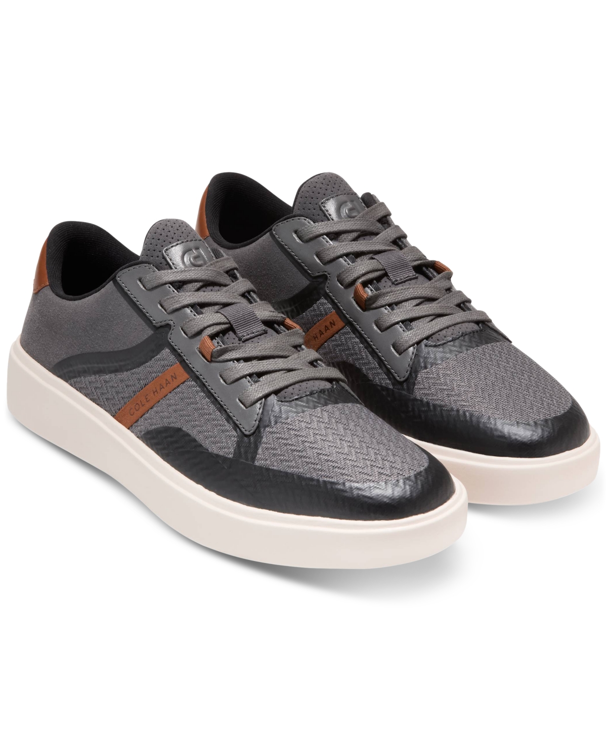 Cole Haan Men's Grand Crosscourt Winner Mixed-media Lace-up Sneakers In Magnet-ivory
