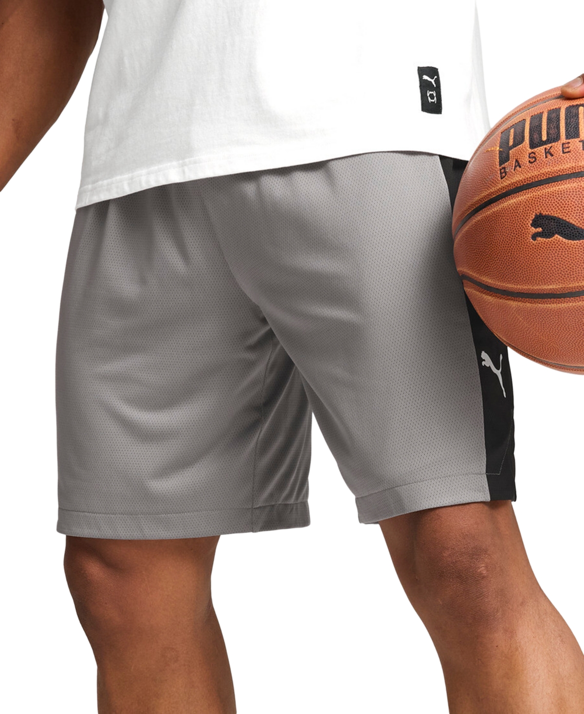 Puma Men's Shot Blocker Shorts In Stormy Slate- Black
