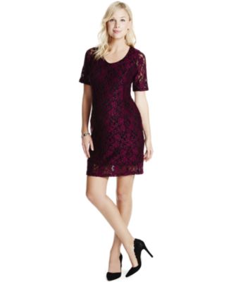 Jessica Simpson - Maternity Lace Elbow-Sleeve Dress