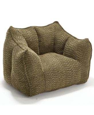 Comfortable Chenille Bean Bag Chair with Armrests for Living Rooms, Bedrooms, Gaming and Watching TV