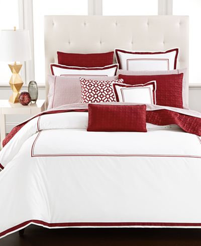 Hotel Collection Embroidered Frame King Duvet Cover, Only ...