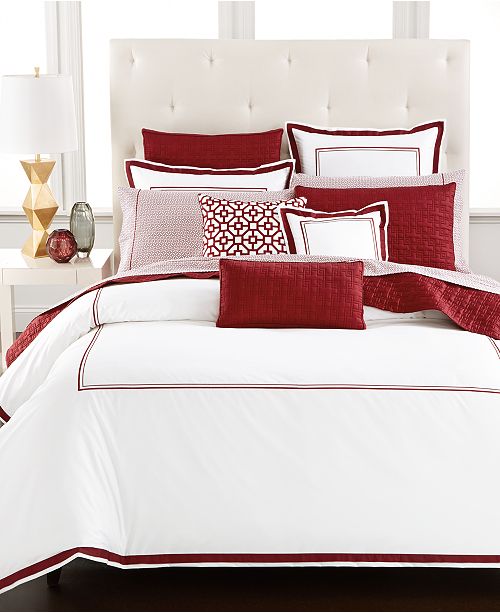 Hotel Collection Embroidered Frame Comforters, Created for Macy's