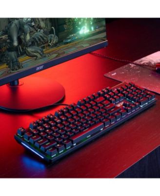 Nitro Gen 2 Wired Gaming Keyboard - RGB Illuminated Keyboard | 100% Anti-Ghosting (N-Key Rollover) | Mechanical Axis | Ergonomic Arc Keycaps | Embedded Multimedia Keys, (Pack of 1)